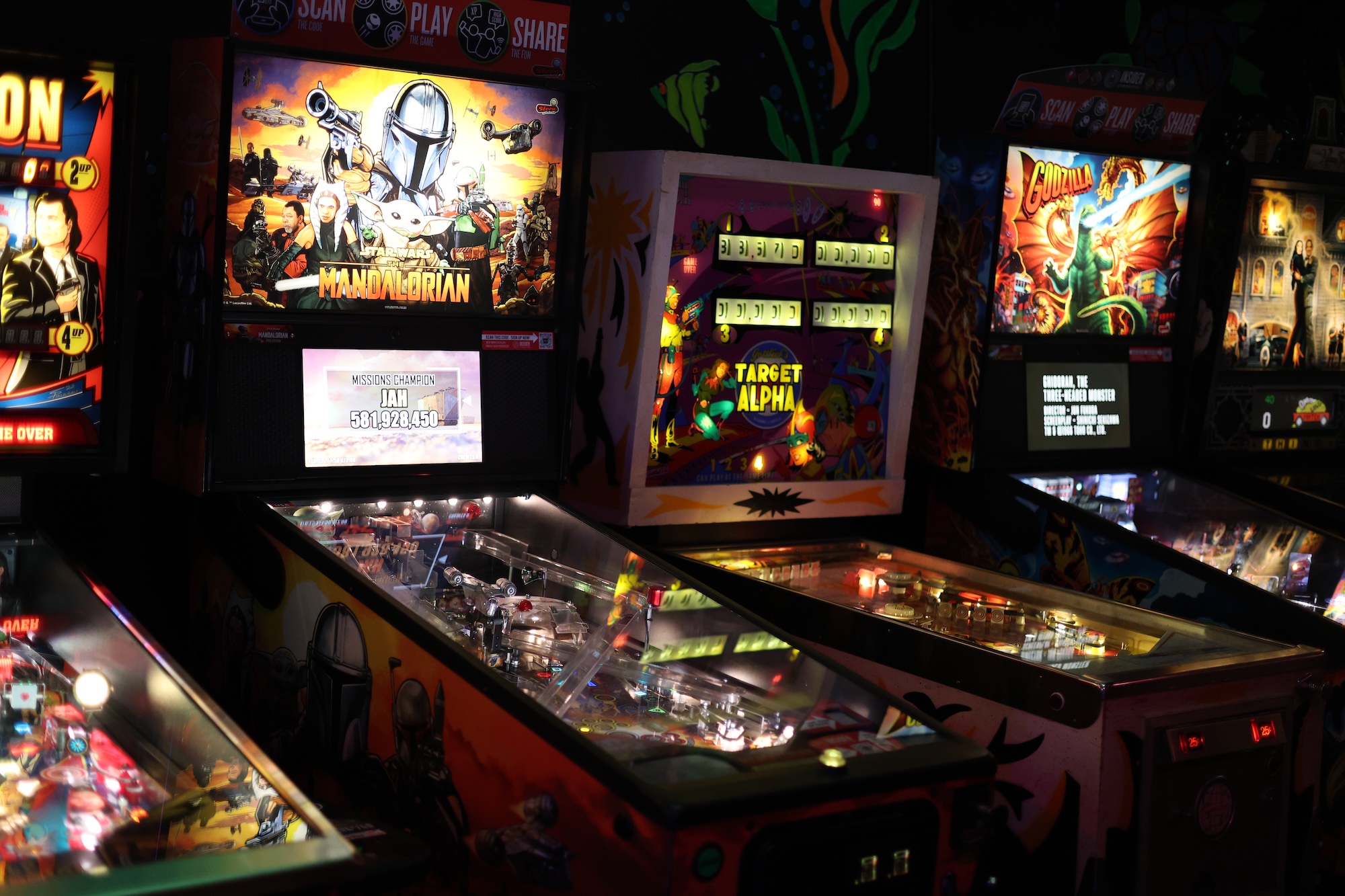 Pinball Machines at a bar in Seattle