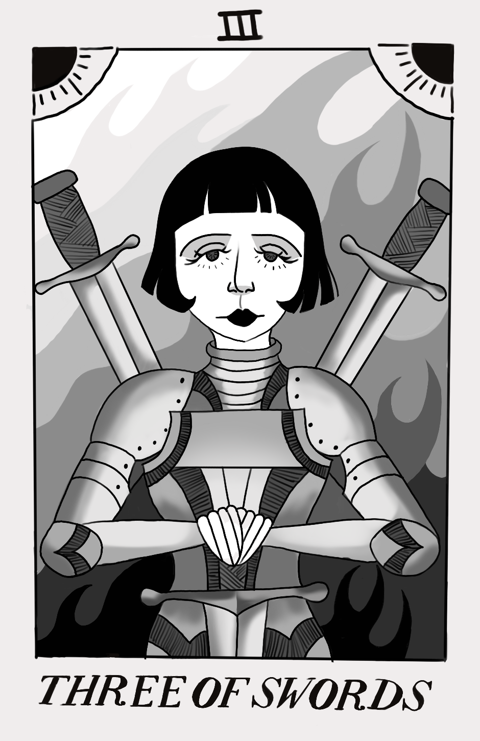 Three of Swords Tarot Card